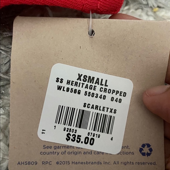 Red Champion Cropped T-shirt - Picture 6 of 6